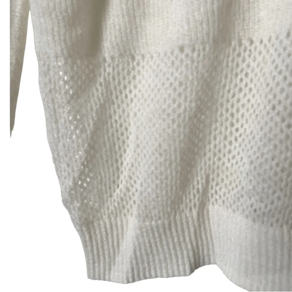 Skies Are Blue White Crewneck Lightweight Pullover‎ Sweater M